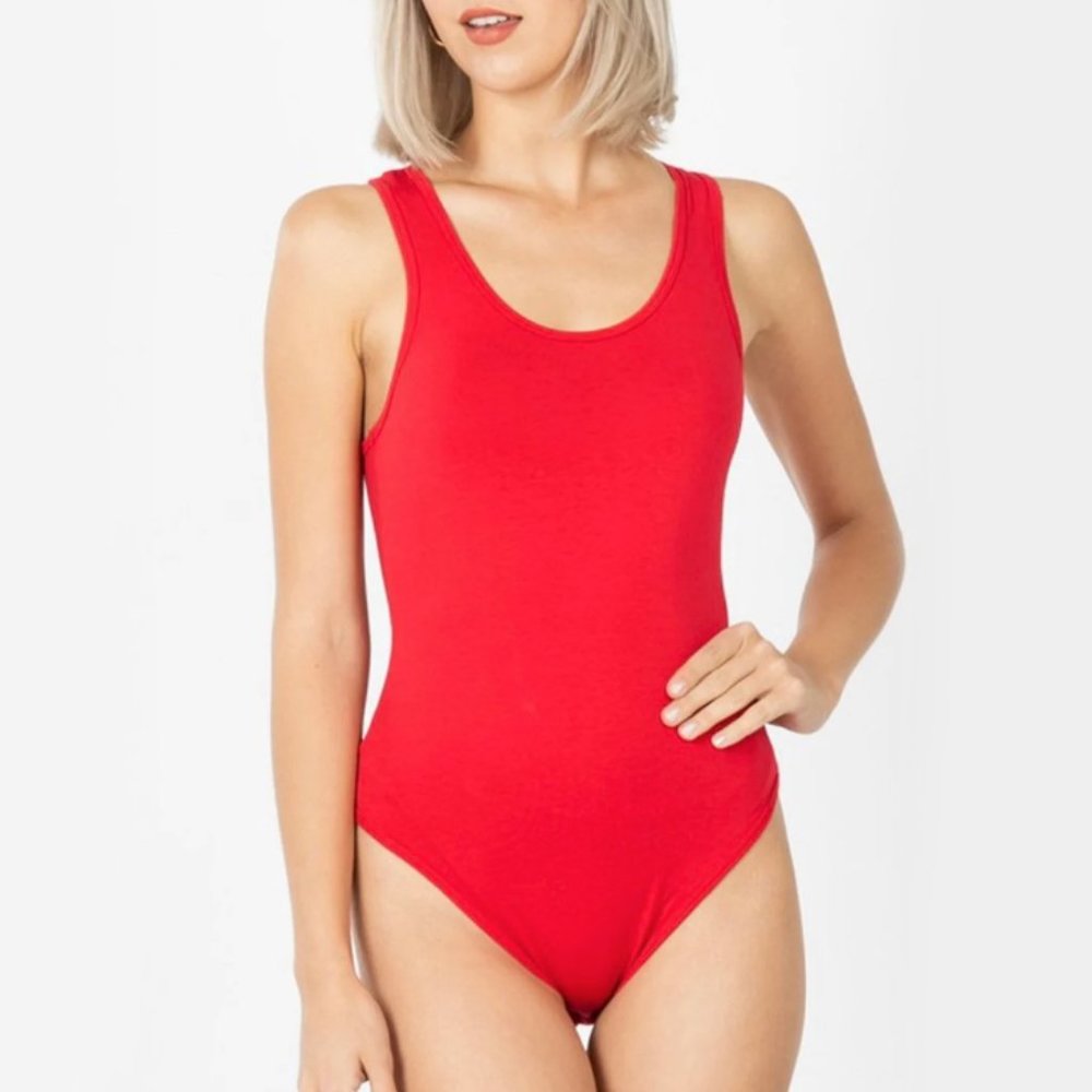 Solid Red Valentin's Day Bodysuit Gift, Love Outfit